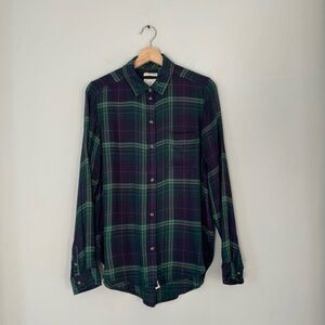 American Eagle Ahhmazingly Soft Plaid Boyfriend Fit Flannel Shirt